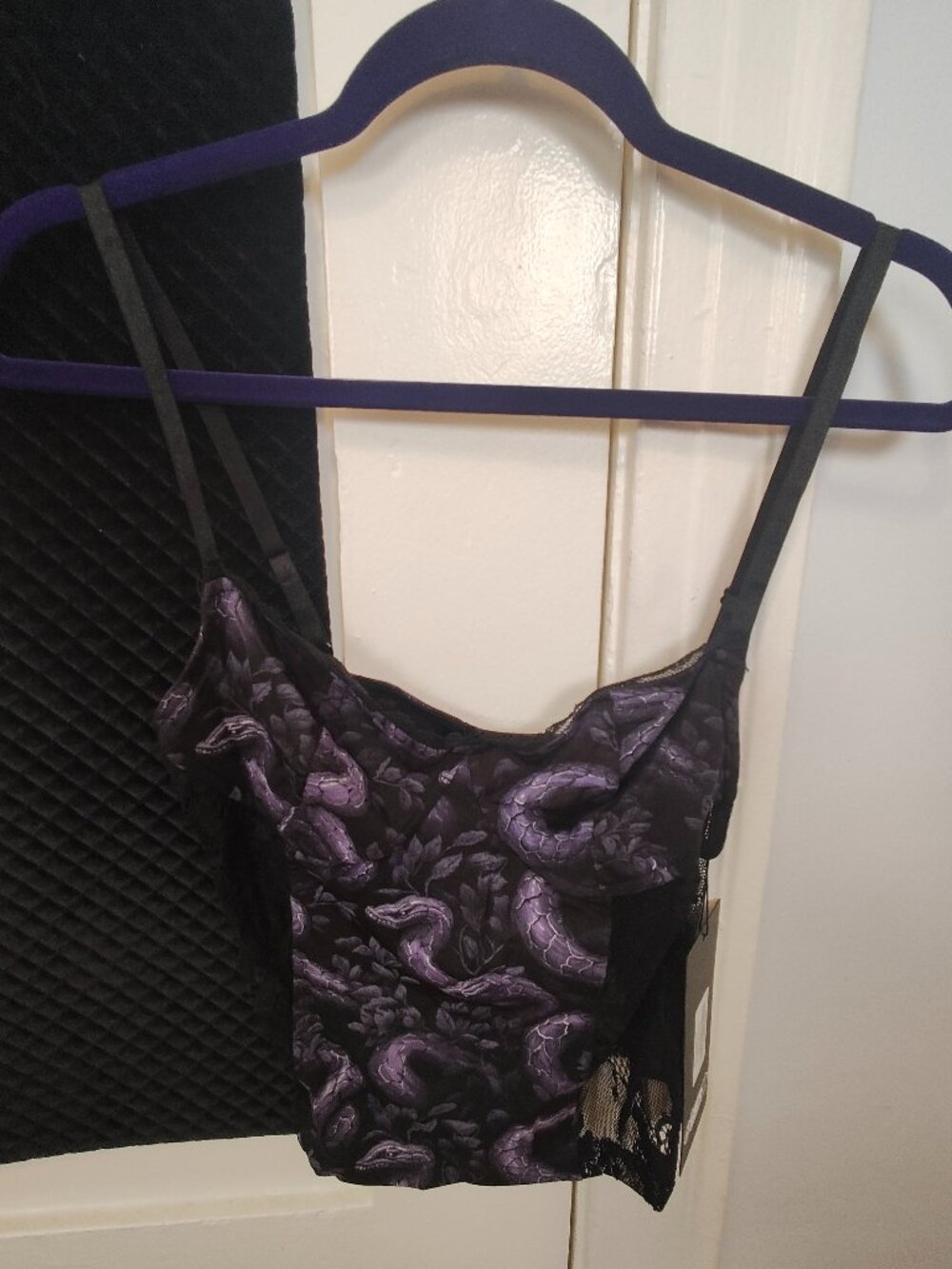 Slythera black and purple Killstar Top NWT